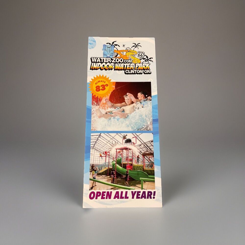Travel Brochure Advertisement Water-Zoo Indoor Water Park Clinton Oklahoma